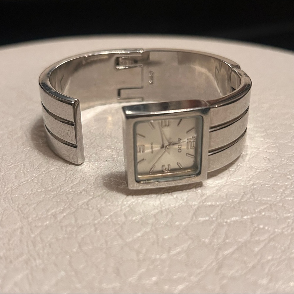 ALDO Women’s Silver Tone Cuff Watch Stainless Steel. 3/4’ Cuff Width O/S